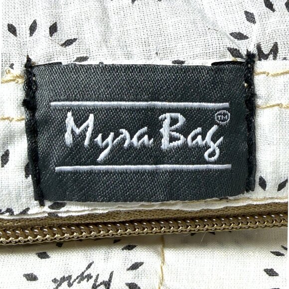 Myra Bag Leather & Hairon Wristlet Crossbody Bag "Dusa" - New - Picture 10 of 15